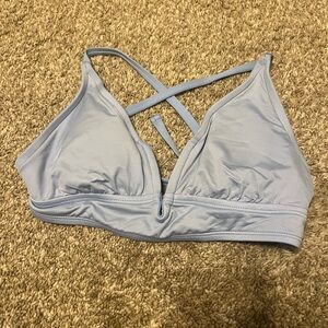 Kona Sol Soft Blue Crisscross Bikini Top